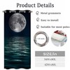 Moon Slider Long Curtains Night Lake Water Blackout Grommet Curtain