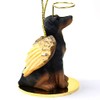 Doberman Pinscher Angel Dog Ornament - Uncropped Ears - Black