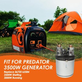 Hqiushuang Engine Starter Solenoid Compatible with Predator 3500W Inverter Generator, Replace 56720 63584 Quiet Inverter Generator