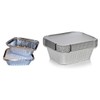 Swoosh Supplies 50 x Silver Foil Food Trays/Dishes/Containers & Lids