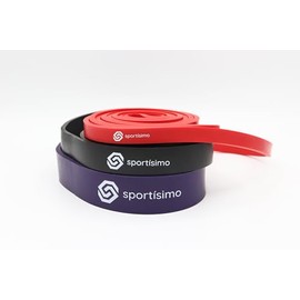 Sportisimo - Ligas de Resistencia para Ejercicio - Set Multiresistencia - Bandas elásticas para Pull ups y Entrenamiento Funcional - Portátiles para casa y Gimnasio