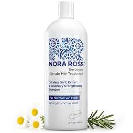 Nora Ross Classic Garlic Shampoo for Normal to Dry Hair, Cleanse Scalp to Hair Stands, Shampoo with Rosemary & Infused with Allium Sativum, Dandruff Cleansing Shampoo 32 Oz