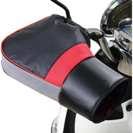 KOMUNJ Motorcycle Handlebar Muffs Bike Gloves Windproof, Outdoor Waterproof Motorbike Handlebar Mittens With Reflective Strip, Winter Warm Gloves