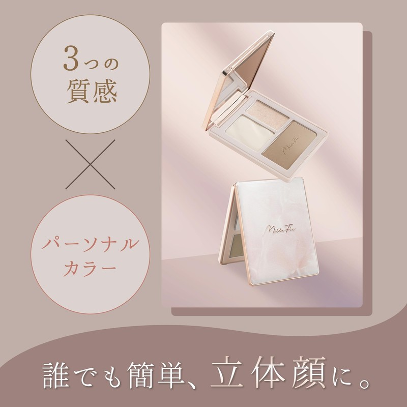 MilleFee Cheat Face Contour Palette (02 Tataka Cool), Highlight, Shade,
