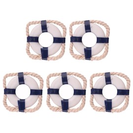 DECHOUS 10 Pack Miniature Life Ring: Blue Nautical Mini Life Buoy Rings Ornaments for DIY Dollhouse Accessories Micro Landscape - Plastic Mini Lifebuoy Toys