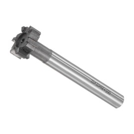 CoCud T-Slot Milling Cutters, 6 Flutes 1" Cutting Dia 0.4" Depth, Straight Tungsten Carbide Tip T-Slot End Mill- (Applications: for Copper Milling)