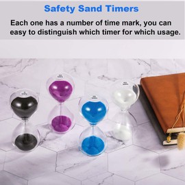 SuLiao Hourglass 60 Minute Sand Timer: 5.1 Inch Black Sand Clock, Large Sand Watch 60 Min, Unique 1 Hour Glass Sandglass for Kids, Games, Classroom, Home, Desk, Office Decorative