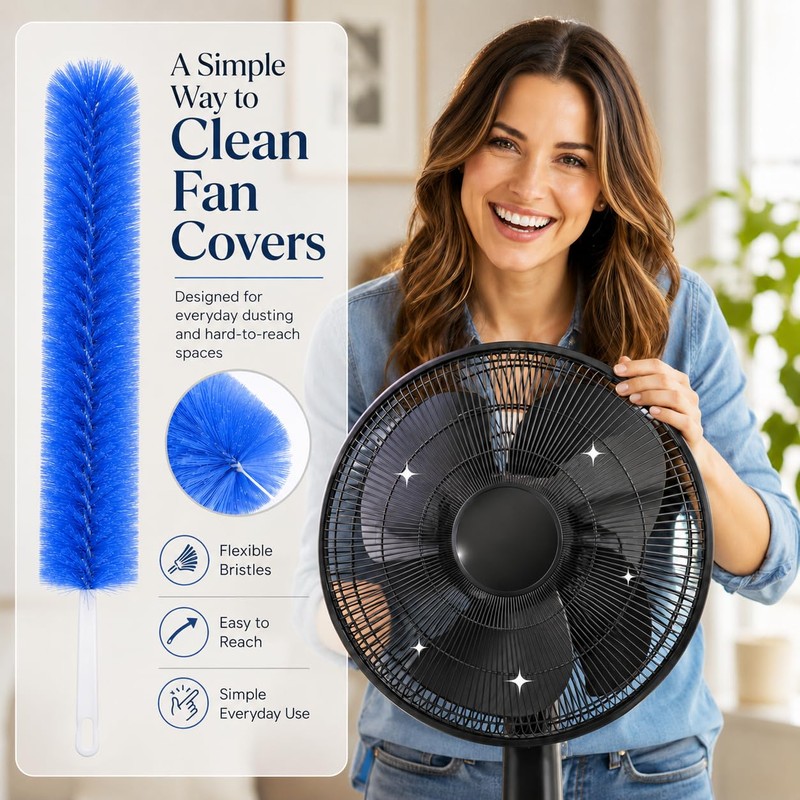 Fan Cleaning Brush, Bendable Washable Fan Duster for Ceiling Fan,