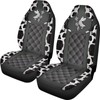 Poceacles Cow and Diamond Pattern Print Car Seat Covers 2pcs/Set