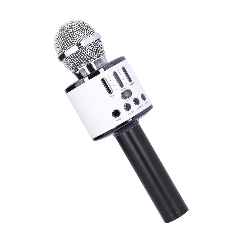 Q88 Microphone Wireless Bluetooth Karaoke LED Portable Handheld Black for