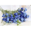 INSUNSIX Blue Delphinium Artificial Flowers, Delphiniums Silk Flowers with Clematis