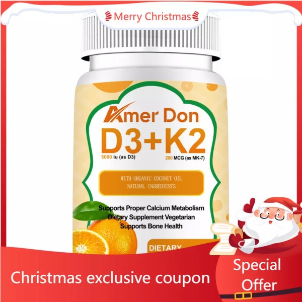 Amer Don Health Vitamin D3 + K2 Supplement. 2 in