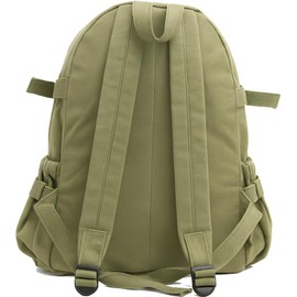 Army Universe Mini Everyday Solid Canvas Backpack, Compact Book Bag Rugged Washed Cotton, Olive Drab
