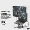 QFI-Cyber Universal 360° Portable Laptop Docking Station, Adjustable Height w/Detachable