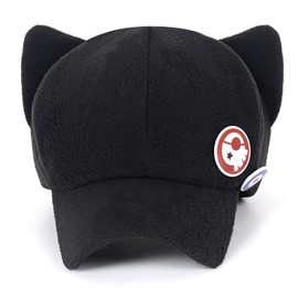 Foetest Adjustable Hat Cap Baseball Cap Cute Cat Ear Hat Baseball Cap Casual Sunhat Black