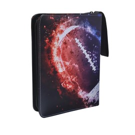 Card Binder, 4- Pocket Sports Binder 400 Pockets Trading Card Holder Album Collection with 50 Sleeves Compatible with Football Cards, MTG and Other TCG