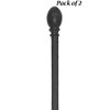 Set of 2 Panacea 87599 Garden Fence Posts, Black, 45"H