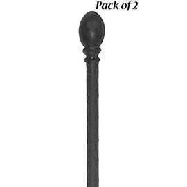 Set of 2 Panacea 87599 Garden Fence Posts, Black, 45"H Each