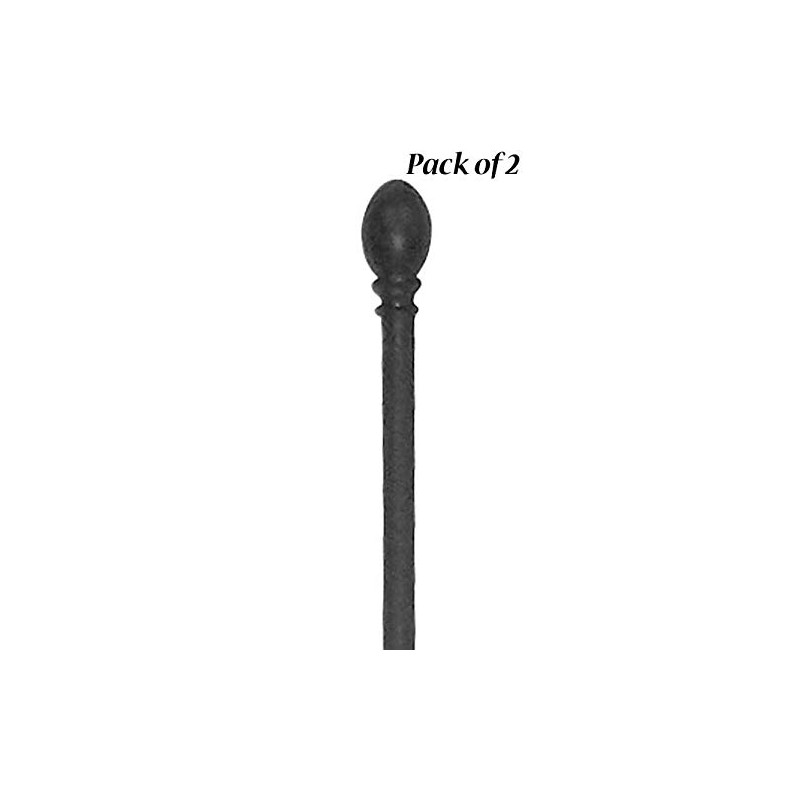 Set of 2 Panacea 87599 Garden Fence Posts, Black, 45"H