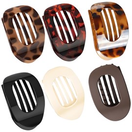 6 STÜCK Flache Haarklammern,French Hair Clip Flat Claw Clip Haarklammern Groß Rutschfest Vielseitig für Alltag, Büro, Schule und Festliche Anlässe Stylisch in Verschiedenen Farben