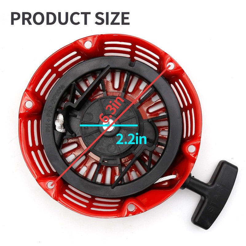 Hoypeyfiy Pull Start Assembly for 28400-ZE1-003ZF 28400-ZH8-013YA Engine Pull Cord