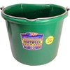 Fortiflex Flat Back Feed Bucket for Horses, 20-Quart, Green