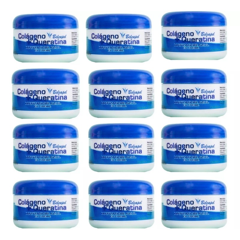 belcapel Matizador Azul Crema Colageno+queratina Belcapel 250ml 12pz