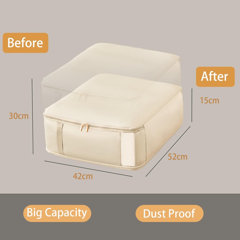 AmiCera Ultra Space Saving Self Compression Storage Bags, Compression Packing