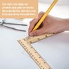Qilery 100 Pcs Wooden Ruler 12 Inches Wood Measuring Ruler