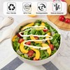 GEHE Bamboo Salad Bowl with Servers Set - Large 9.8