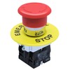 mxuteuk 2NC 22mm Emergency Stop Push Button Switch Red Mushroom