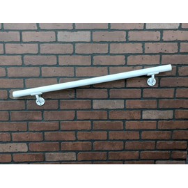 Aluminum Handrail Direct OHR 5' Handrail Section with Mounts - White Sand - Hand Rail - USA Made - Easy to Install for Outdoor & Indoor Stairs, Porch & Deck