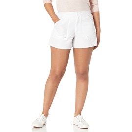 Maxine of Hollywood Women's Standard 3" Woven Swim Boardshorts, White, 8