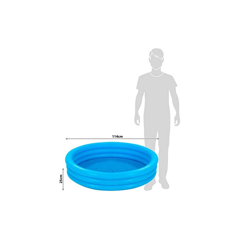 Intex 59416NP Crystal Blue Three Ring Inflatable Paddling Pool 1.14m