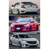 Fits for 2016-2021 Honda Civic 4 Door Sedan JDM Chrome