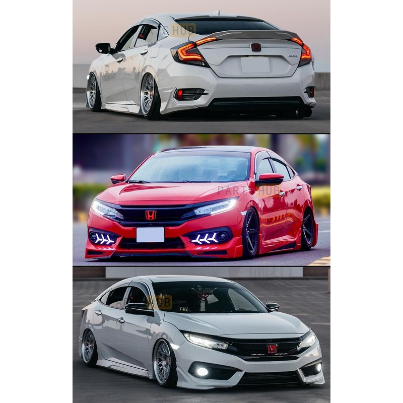 Fits for 2016-2021 Honda Civic 4 Door Sedan JDM Chrome