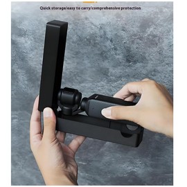 DJI Osmo Pocket 3 Protective Case PC Waterproof Protective Cover Flip Top Design Anti-Drop Dustproof Scratch Resistant Shockproof (Black)