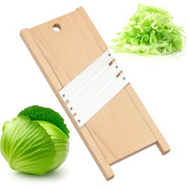 Wooden Cabbage Shredder for Coleslaw and Sauerkraut (12.9x5.9 in) - Cabbage Grater for Coleslaw and Sauerkraut - Slaw Slicer Cutter Maker