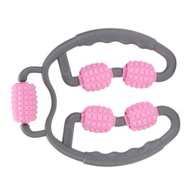 Outanaya 1Pc Pink Ring Clip Leg Multi Purpose Muscle Relaxer Fitness Roller for Men and for Daily Use Improves and Relieves Muscle Tension