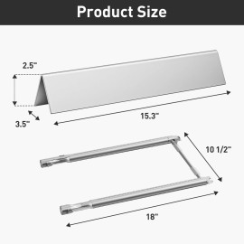 For Weber 7635 Flavorizer Bars and 69785 Burner Tubes Set for Weber Spirit & Spirit II 200