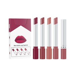 4 PCS Labiales, Balsamo Labial, Labial Hidratante, Mate Lápiz Labials, Labials Impermeable sin Decoloración Cosméticos,Tinte de labios para mujeres (01, 4PCS)