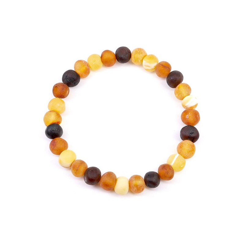 Baltic Amber Bracelet for Adults Made on Elastic Band- Natural