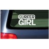 Surfer Girl Vinyl Sticker - White