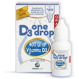 Vitamina D3 ONEDROP, frasco de 10 mL con 400 UI