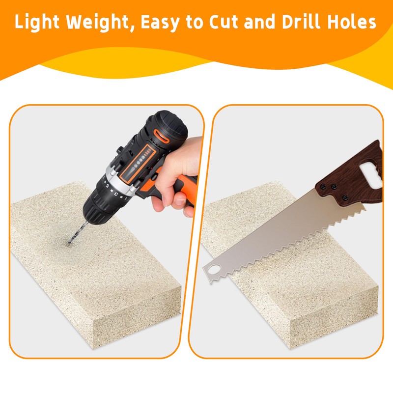 Firebricks,Fire Bricks for Wood Stove,High Temperature Resistant Vermiculite Bricks(2700F),Cuttable and