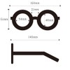 meSmart Original PIXEF Mt. Fuji Glasses, Black Rimmed Glasses, Large