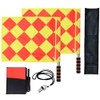 Soccer Referee Flag Set Red Yellow Cards with Notebook and