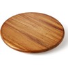 Acacia Wood Lazy Susan Wood Turntable Tray Cabinet Organizer, 16"