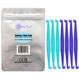 Outie Tool | 2 in 1 Clear Aligner Invisible Braces Removal Tool | 7 Pack