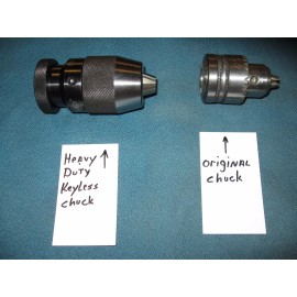 BLUE MAX HEAVY DUTY 5/8" KEY LESS DRILL CHUCK UPGRADE FOR DELTA DP300 TYPE 1 DRILL PRESS